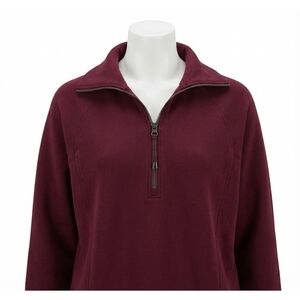 NEW SPANX air essentials half zip sweater in plum berry